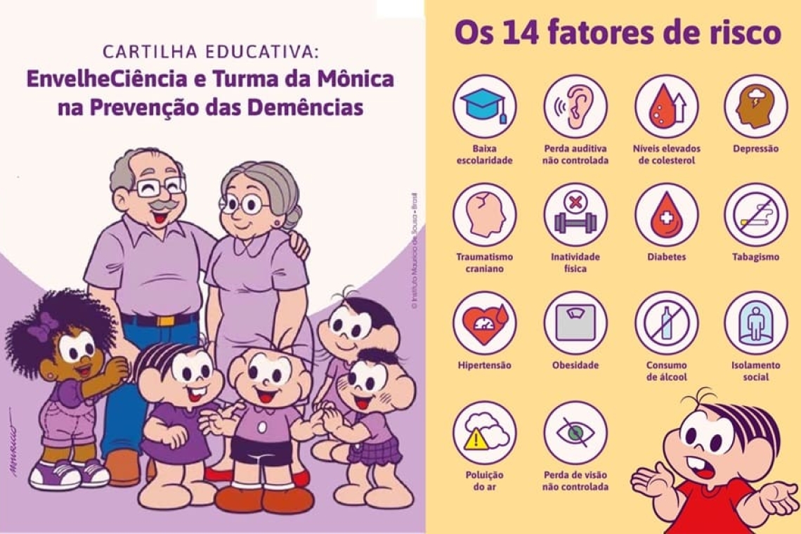 Setembro Lilás: Cartilha com a Turma da Mônica faz uma reflexão sobre demências
